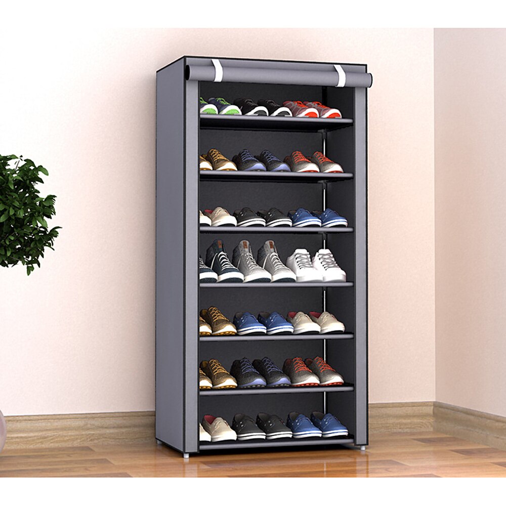 Multilayer Shoe Rack Detachable Dustproof Nonwoven Fabric Shoe Cabinet Home Standing Space-saving Stand Holder Shoes Organizer