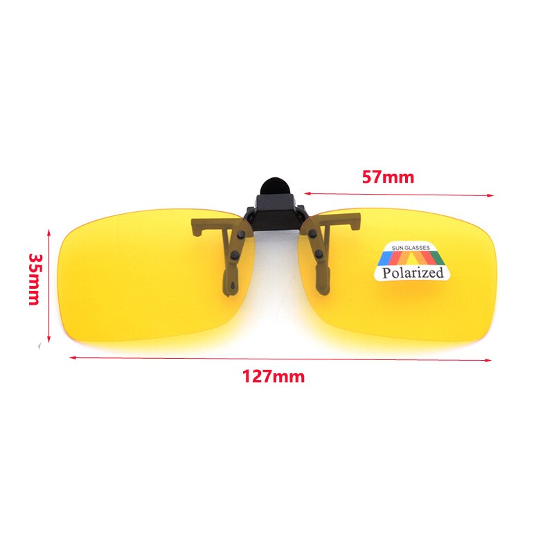 Polarized Clip-on Sunglasses Night Vision Unisex Flip Up Over Prescription Glasses For Driving Fishing Sport Ultra Light