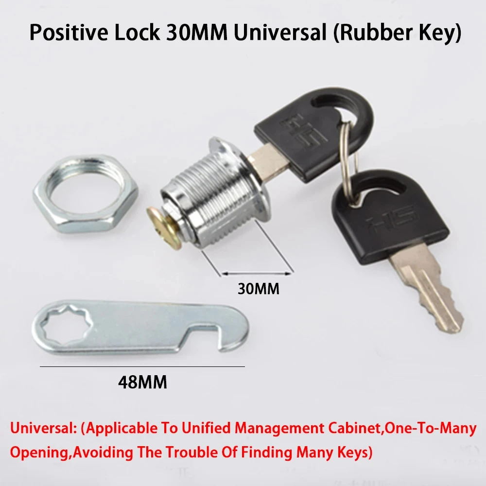 5/10Sets Drawer lock Cabinet Lock Mail Box Locker Cam Lock Cupboard Door Tongue Lock With 2 Key Furniture Hardware fechadura: M / WHITE