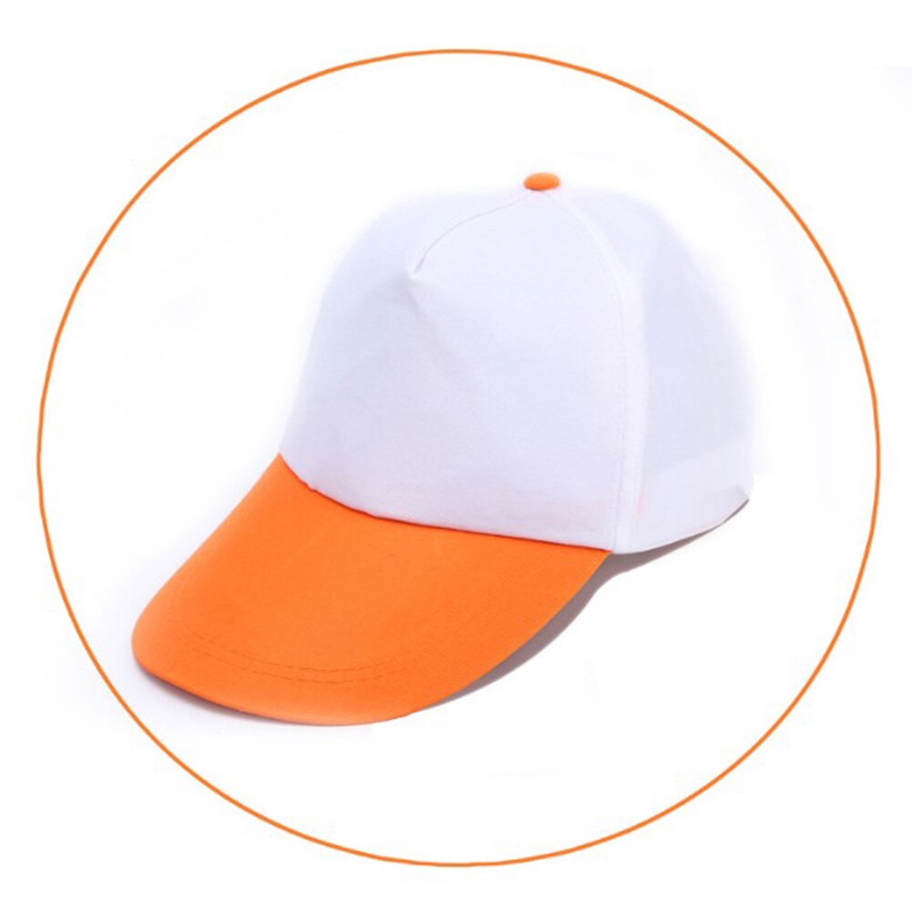 Einfarbig Neue Unisex Einstellbare Baseball Cap Solide Farbe Hip Hop Sport Lässig Hut Mehrfarbige Wilden Hut outdoor: orange 1