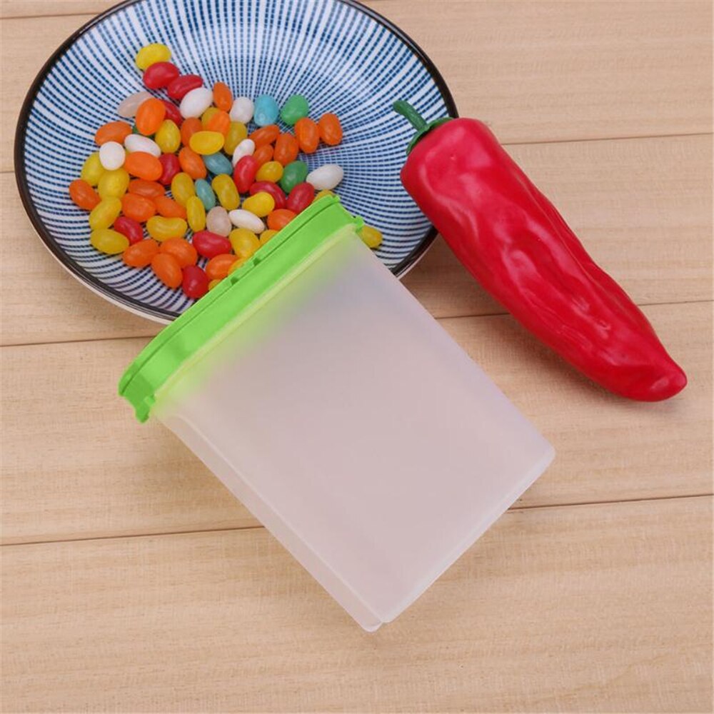250ml 2 Lids Transparent Seasoning Box Kitchen Spice Jar Condiment Bottle Flavoring Cans Nut Grain Cereals Storage Box Jar