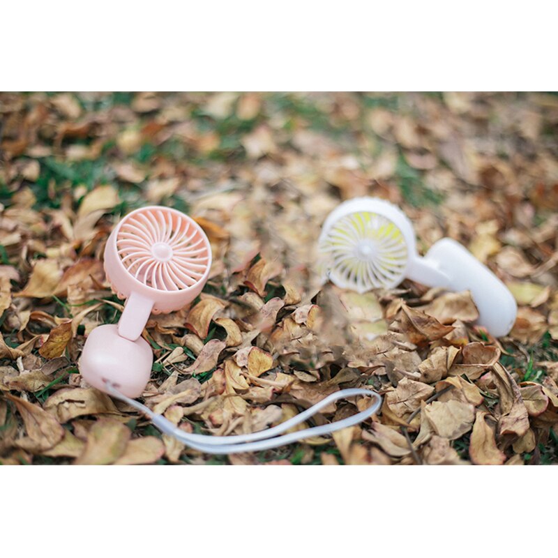 Mini Handheld Fan Student Opknoping Hals Kleine Ventilator Met Clip Voor Mobiele Telefoon Mini Handheld Fan