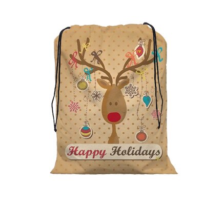 De zak vrolijke kerst print tas kerst trekkoord tassen dames multi-stijl reisrugzak wolesale: 14