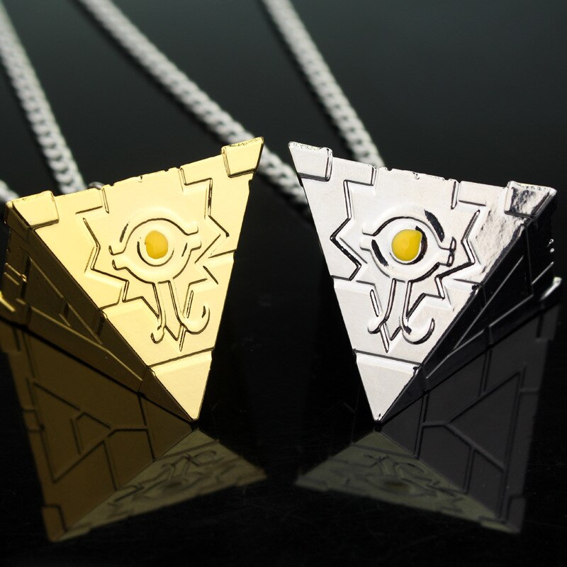 Anime Yu-Gi-Oh Necklace Yugi Muto Big Size 3D Millenium Puzzle Millennium Wheel Wisdom Pendant Necklace for Fans Jewelry