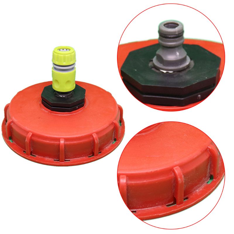 Plastic IBC Tank Cap Cover Lid Bung Adapter with Water Injection Connector Plug