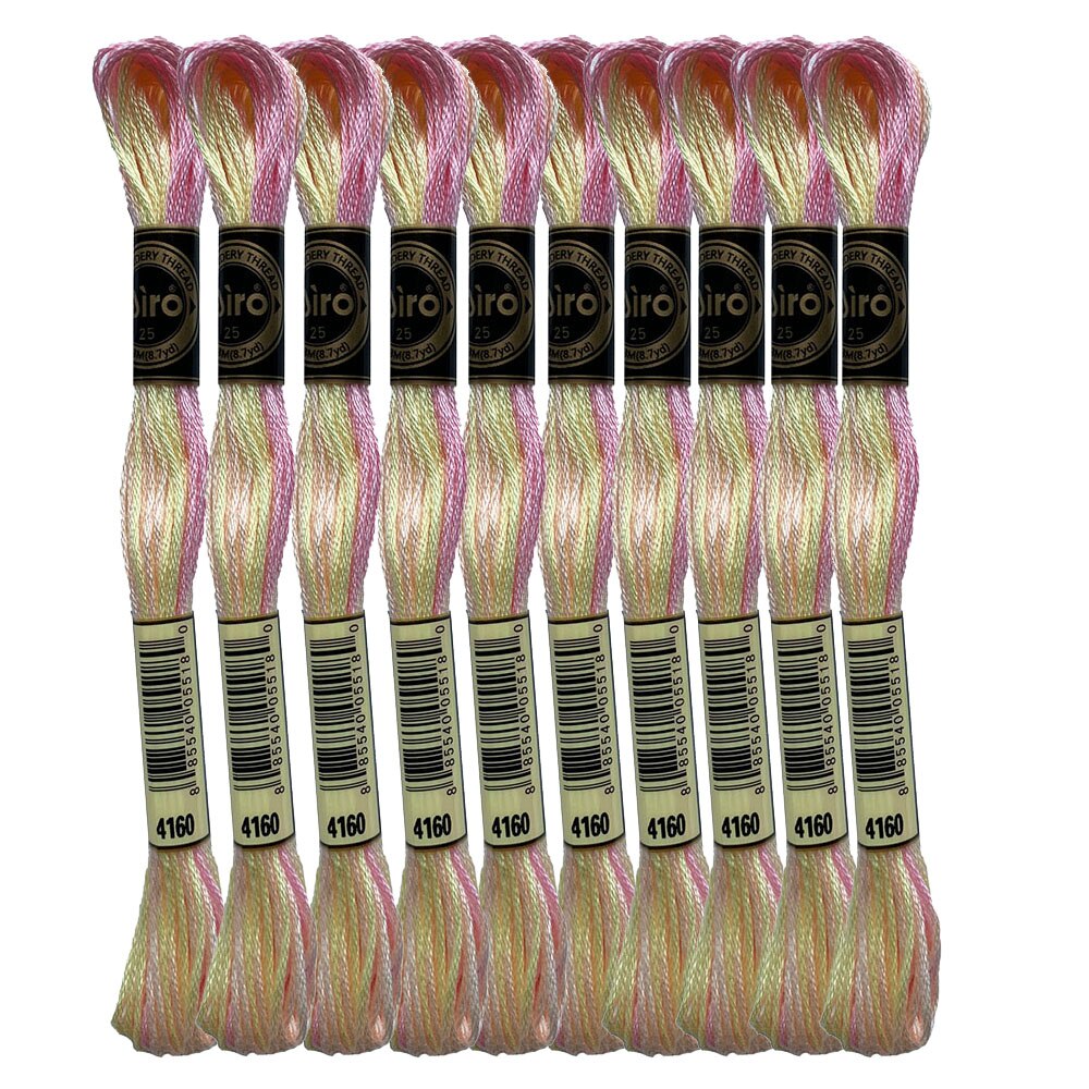 Color Variations Embroidery Floss Pack Variegated Cross Stitch Thread Bonfire Gold Arctic Sea Blue Rose Petals Purple, 8.7 Yard: Glistening Pearl x10