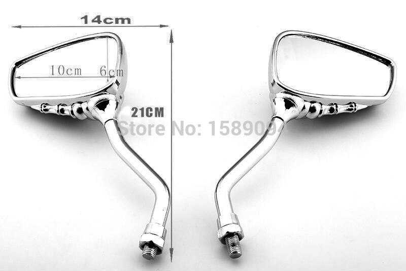 Chrom Motorrad Schädel Hand Klaue Rückspiegel Universal- passen 10mm 8mm Spiegel Bolzen Für Straße Sport Fahrrad Zerhacker Kreuzer