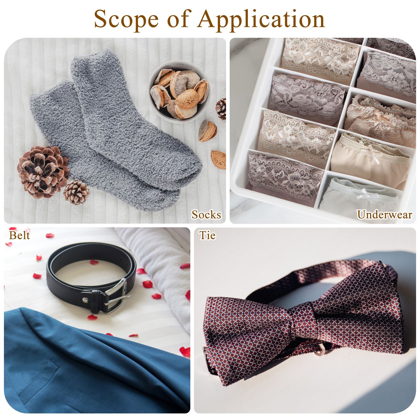 Organizadores de cajones para ropa interior, calcetín, sujetador, pantalón, bufanda, corbata, armario, cajón, organizador de almacenamiento, estuche de madera para ahorrar espacio, 1 ud.