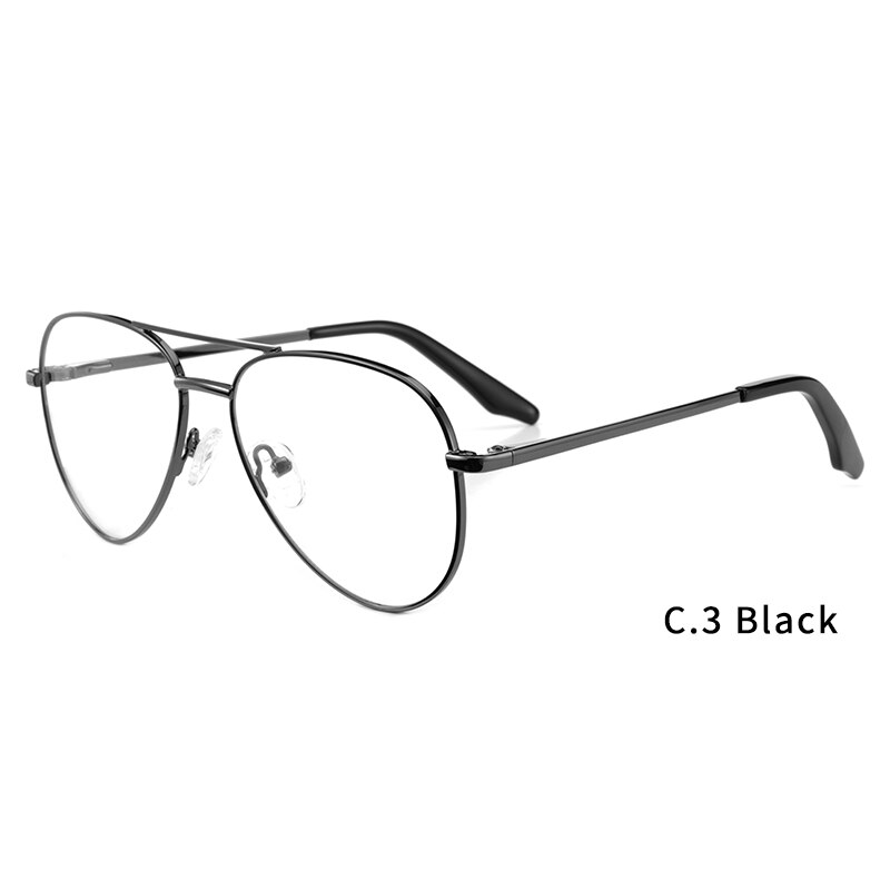 Ceofy Men Retro Aviator Eye Glasses Frames Double Bridges Optical Prescription Spectacles Eyeglasses Frame For Women Men G6039: G6039C3