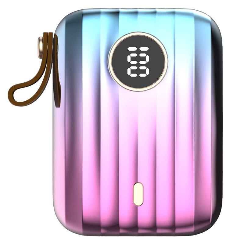 Kivee 22.5W Power Bank Wite Led 10000mAh Portable Fast Charging Powerbank Type C Qucik Charge Poverbank External Battery Charger: Purple