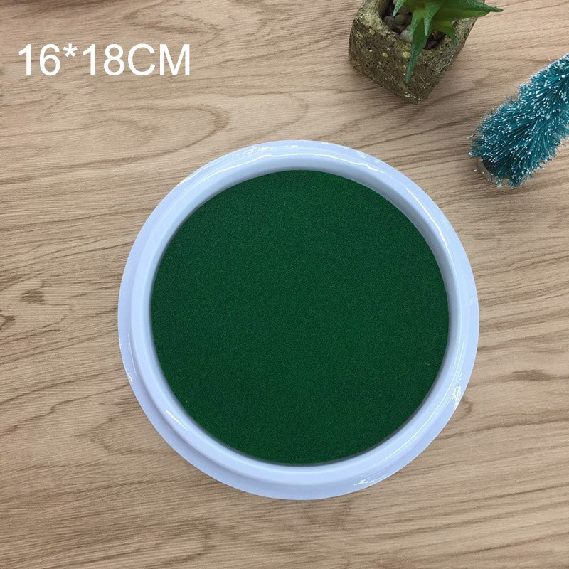 1Pcs Kindergarten Kids Palm Fingerprint Ink Pads Non-Toxic and Washable Children Fingerprint Stamp Pads Wedding Signature: Green