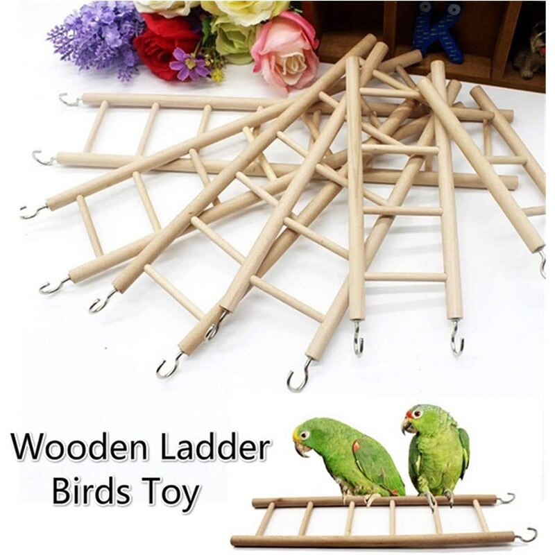 Papagei Holz Leiter Vogel Spielzeug Klettern Vogel Leitern Papagei Hamster Spielzeug Scratcher Handwerk Vogelkäfig Hängende Dekoration