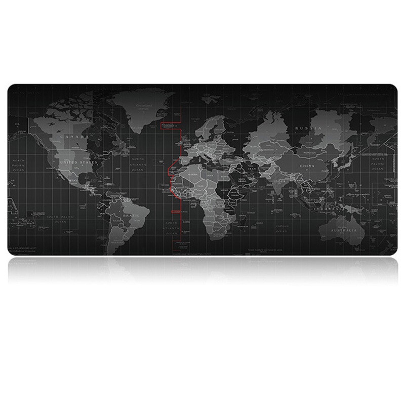 World Map Mouse Pad Silicone Large Mousepad Rubber with Locking Edge Gaming Mouse Mat Keyboard Pad For Laptop PC Gamer