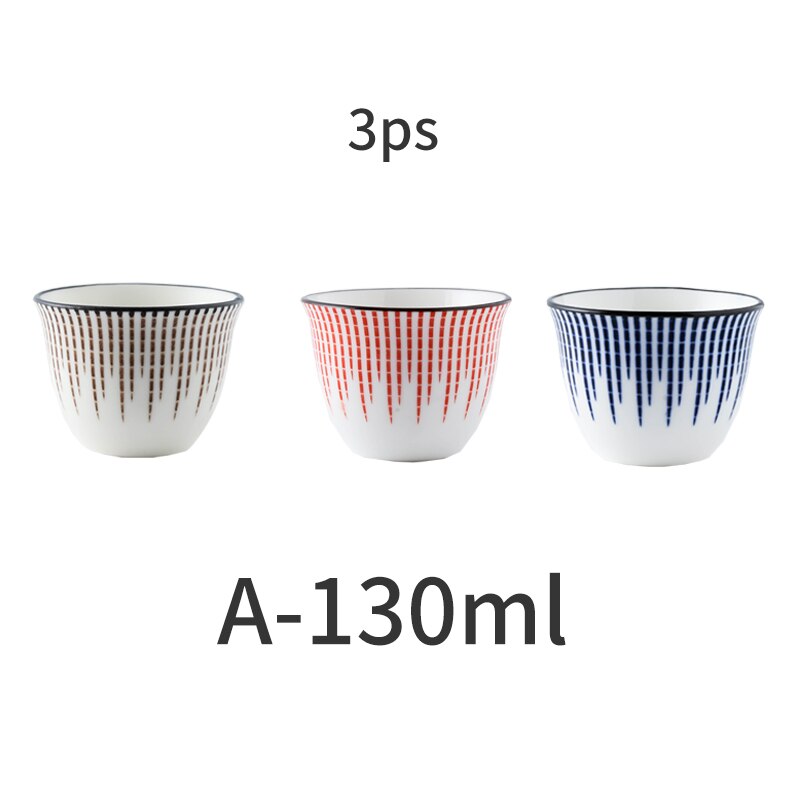 RHE 3 taza ps té Taza de cerámica para sopa pintado a mano original botella de agua juego de tazas de café whisky vino tazas: A