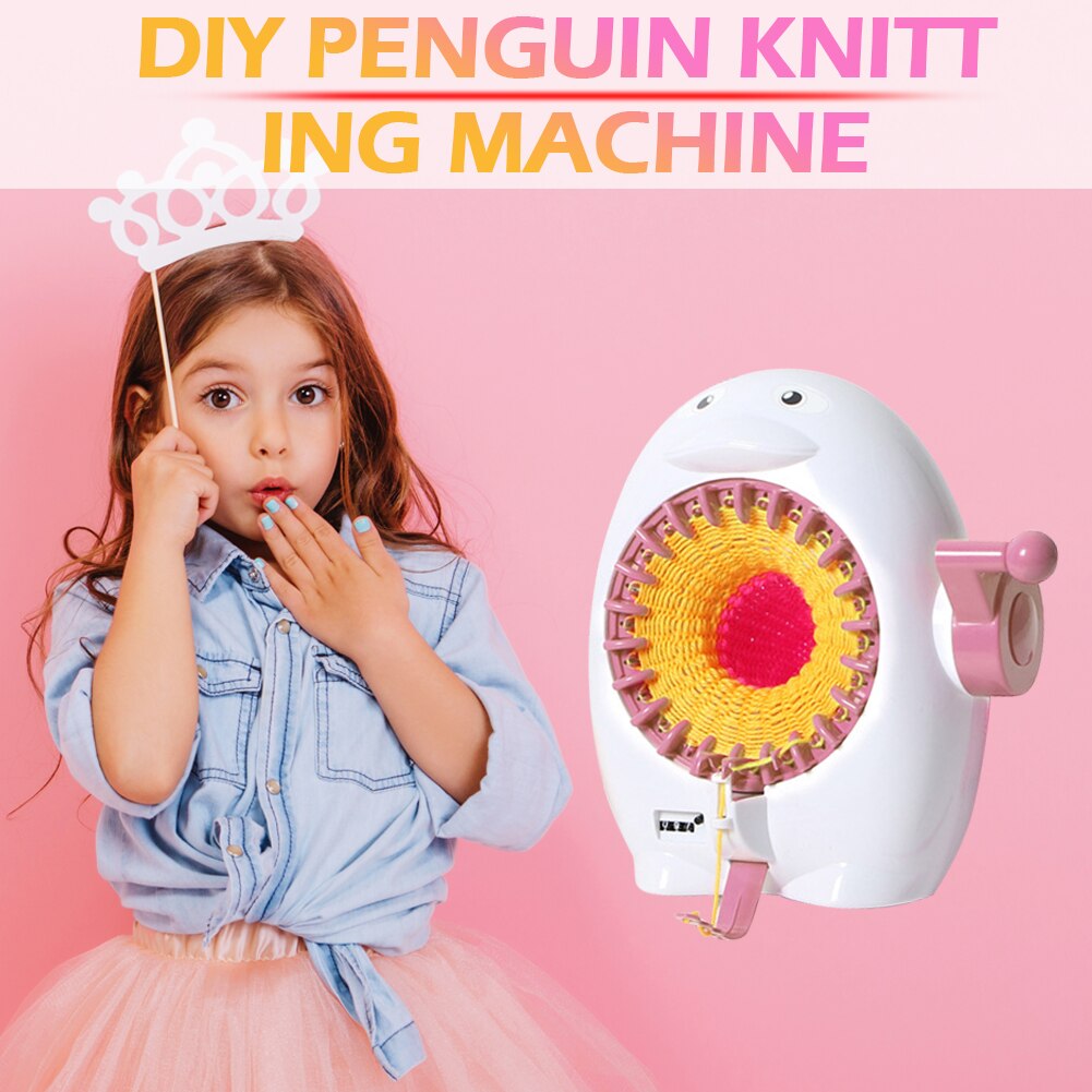 Diy Breien Machine Weefgetouw Knit Voor Scraf Kinderen Leren Speelgoed Breien Tools Threader Tool Handgemaakte Gebreide Muts