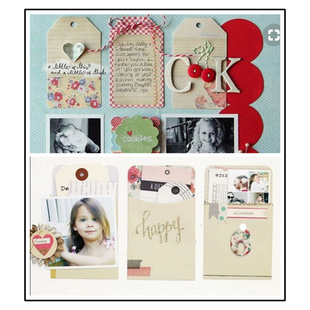 12 Stks/set Handgemaakte Opknoping Tag Kraftpapier Onze Tijd Tag Label Bericht Kaarten Scrapbook Handgemaakte Kaart Decoratie