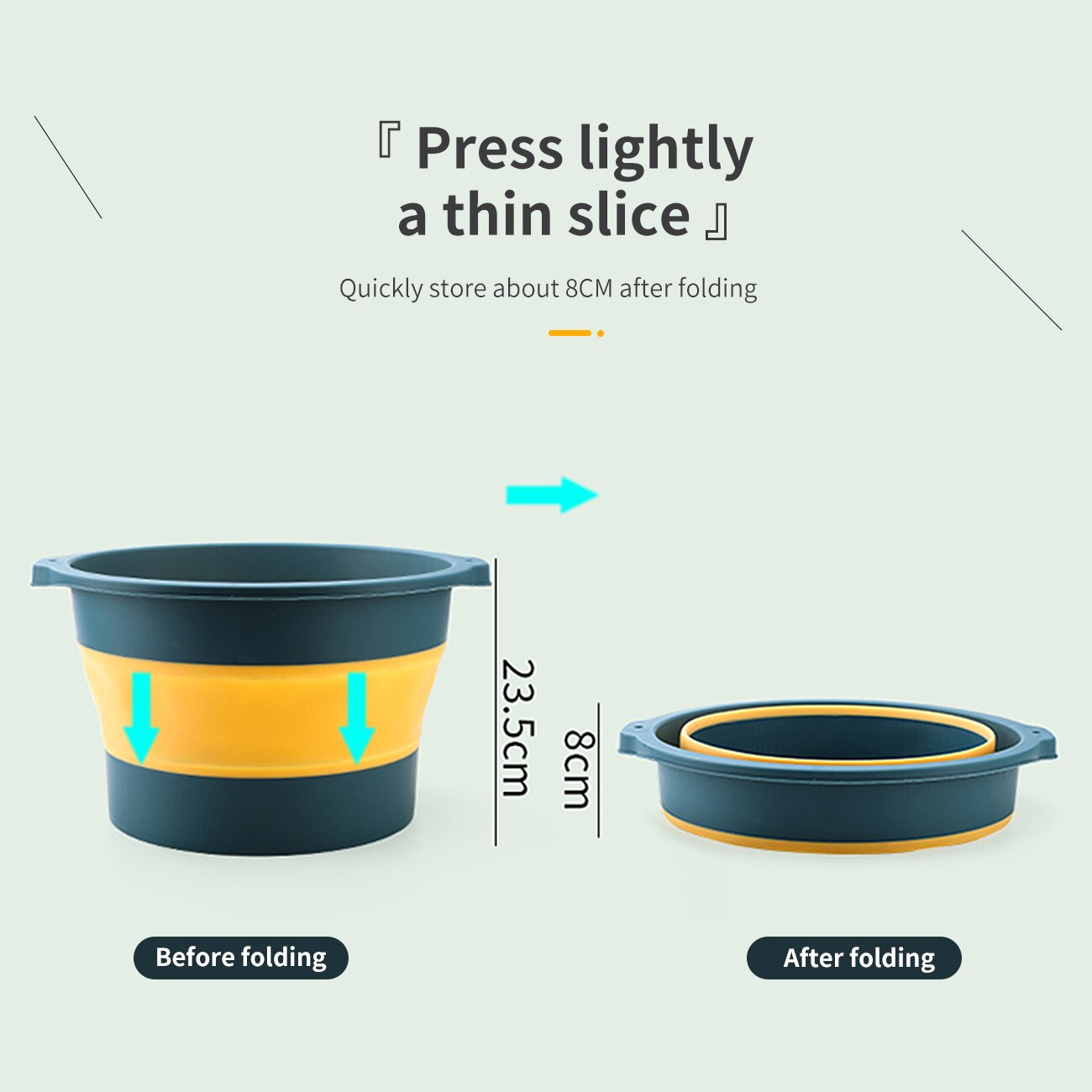 Foldable foot bath bucket household massage foot bath bucket plastic portable foot bath artifact