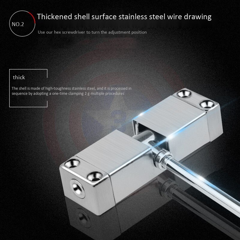Stainless Steel Automatic Spring Door Closing Device Can Adjust the Door Closing Device160X96X20mm Furniture Hardware