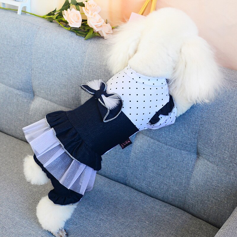 Monos de Estilo Princesa de cuatro patas para perro, ropa de otoño e invierno para mascotas, ropa de Chiuhahua: L