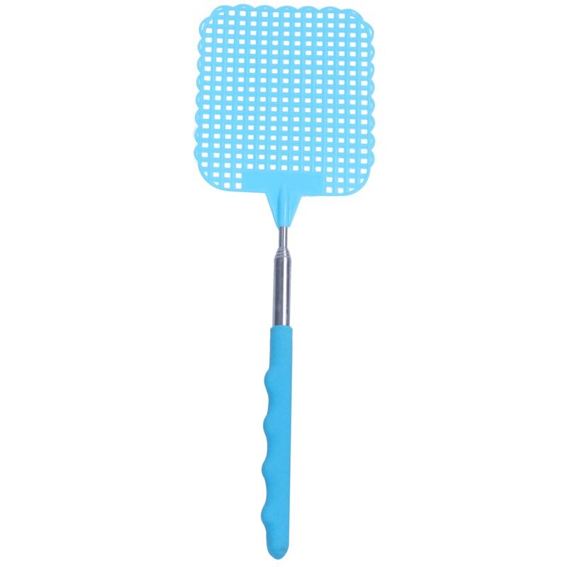 Flyswatter Fly tapper mosquito insects swatter telescopic up to 73 cm: blue