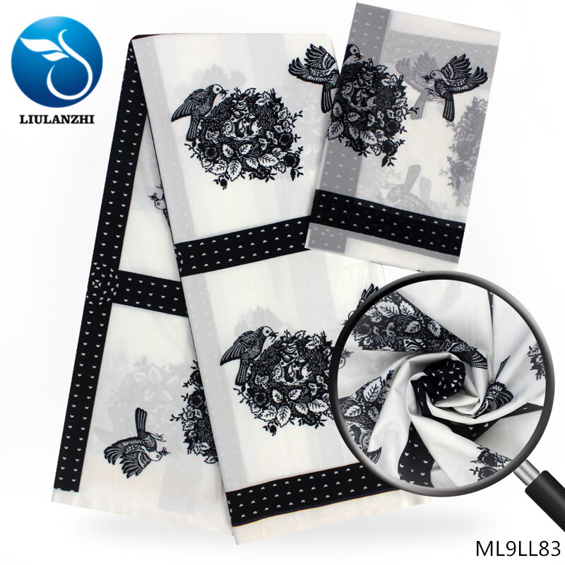 LIULANZHI chiffon printing fabric audel fabrics 4+2 yards/lot african chiffon audel modell fabric for wedding garment ML9LL81-87: ML9LL83