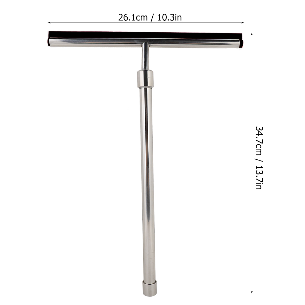 Extendable Stainless Steel Handle Silicone Window Cleaner Glass Wiper Bathroom Mirror Washing Brush Car Window Cleaning Brush