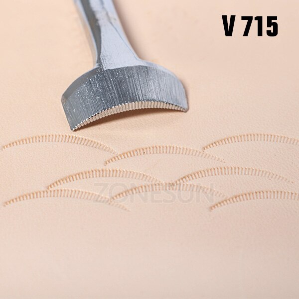 ZONESUN leather embossing kit Carving Printing Tool DIY Manual Leather Craft Stamps Art Pattern Leather Stamping Printing Tools: V715