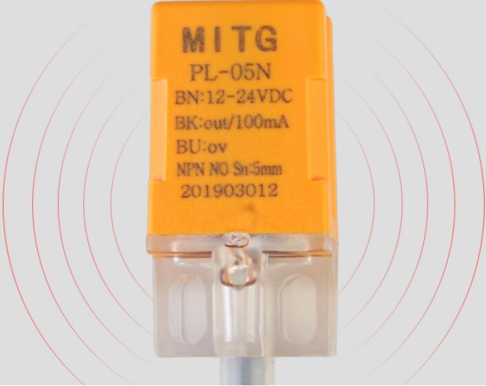 Square proximity switch PL-05N metal sensor switch sensor Limit switch three-wire NPN normally open 24v