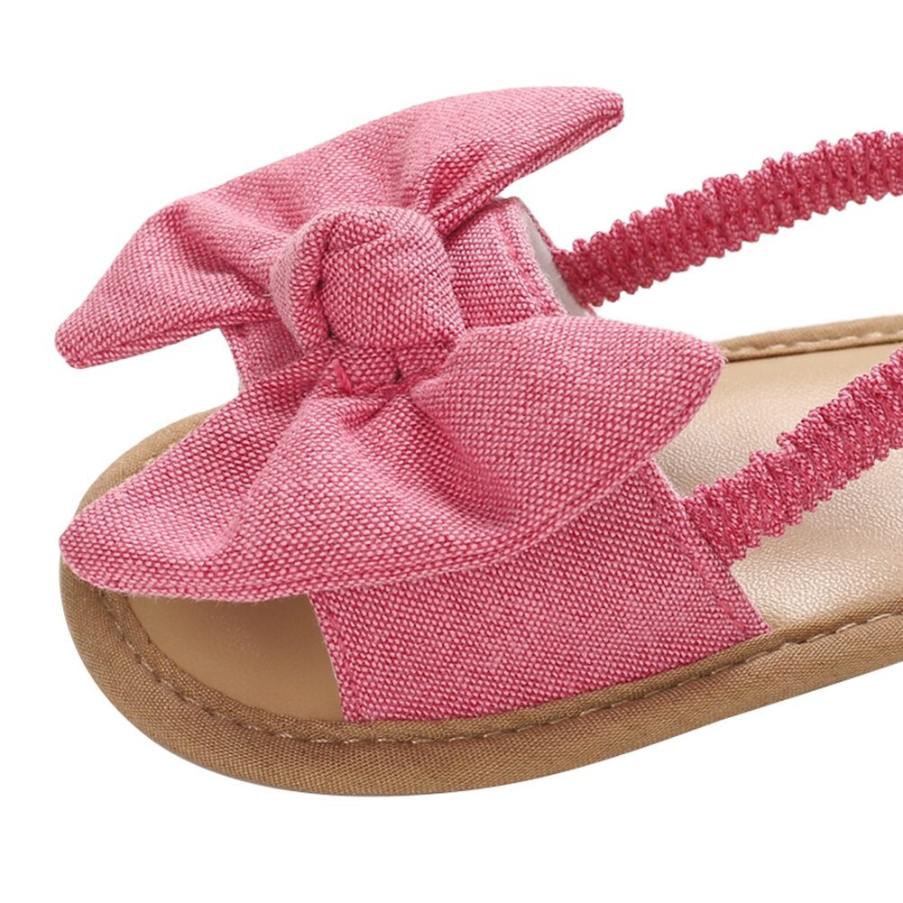 Fokusnorm børn småbørn baby piger sommersko store sløjfe sandaler sommer strand sko spædbarn baby sko