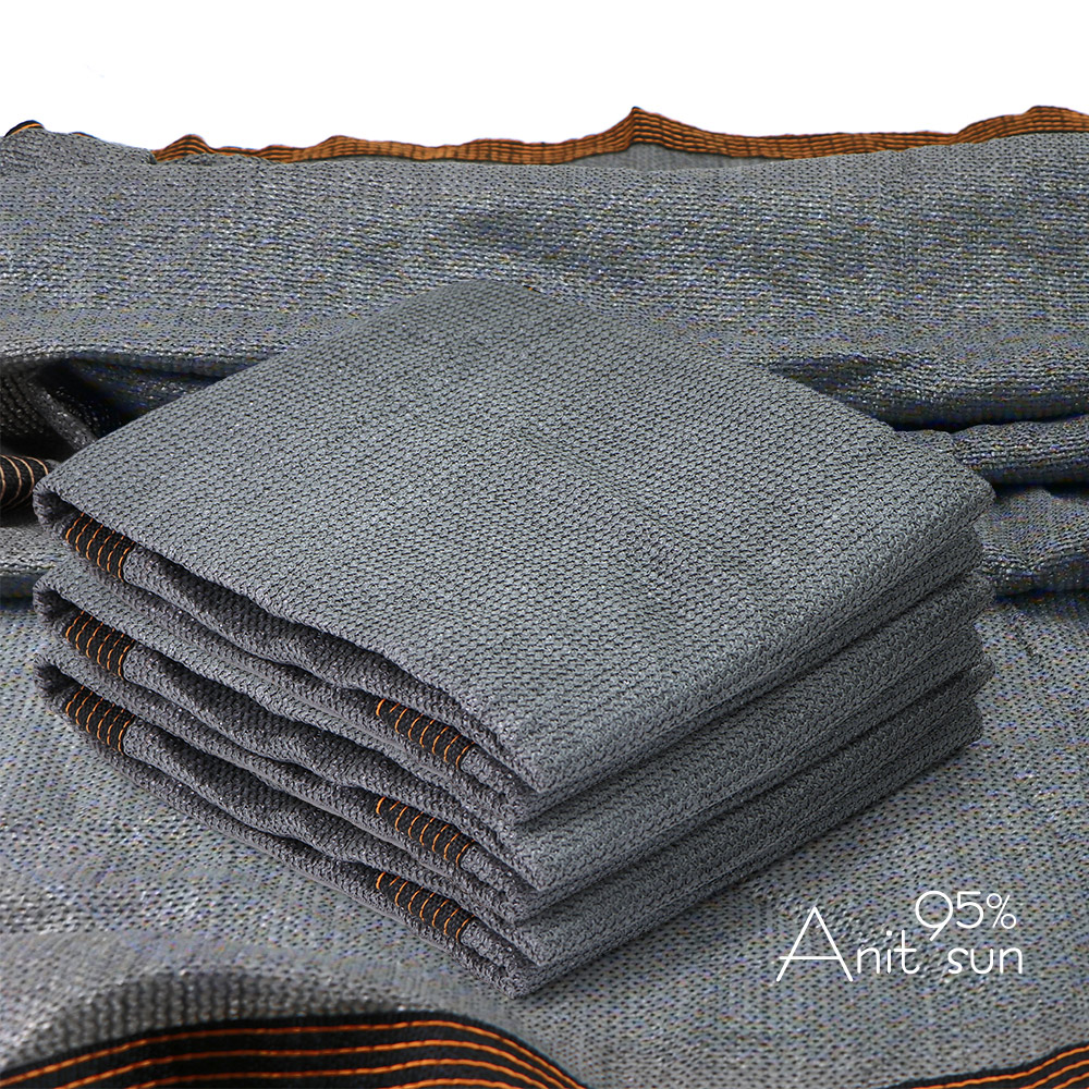 95% Shading Rate Anti-UV HDPE Garden Shade Cloth with Grommets Sun Shade Fabric for Building Shelter Gazebo Pergola Privacy Mesh