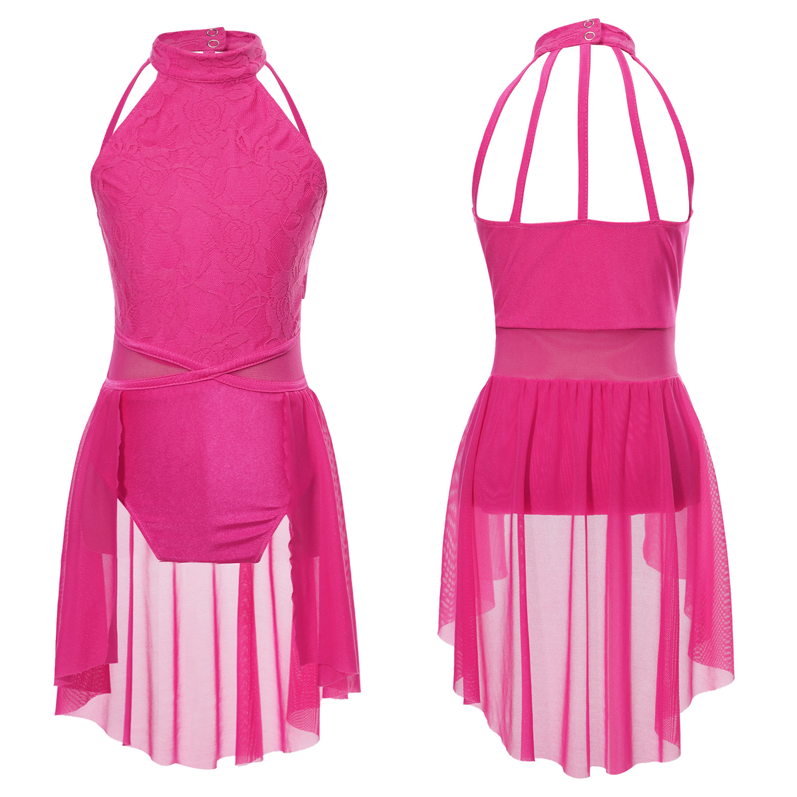 Vestido de leotardo de Ballet para niñas, traje de bailarina de baile contemporáneo lírico, ropa de actuación, clase de baile, gimnasia: M / Naranja