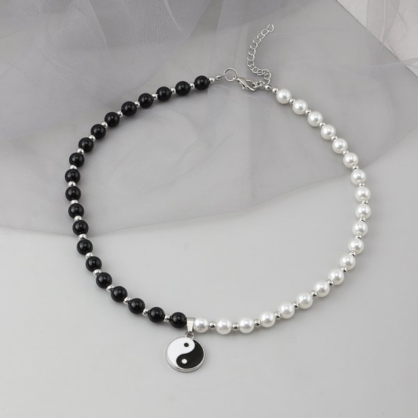 Ensemble de Bracelets de Couple Tai Chi chinois rétro, pendentif réglable, chaîne tressée, breloque, bijoux amoureux, de saint valentin,: NC21Y0156