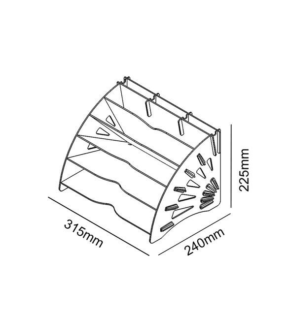 Modern Practical Desktop Organizer Organizer, Document Rack Office , Wooden