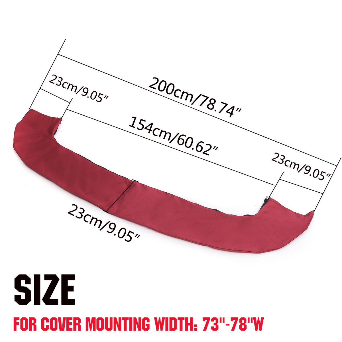 600D 3 Bow Bimini Top Boot Cover No Frame Waterproof Yacht Boat Cover with Zipper Anti UV Dustproof Cover Marine Accessories: Gold