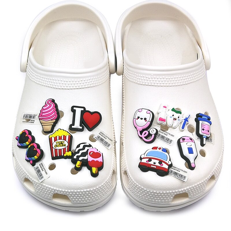 1 stuk ijs casual pvc bedel schoenbedels schoendecoratie accessoires voor klompen schoenen promotioneel