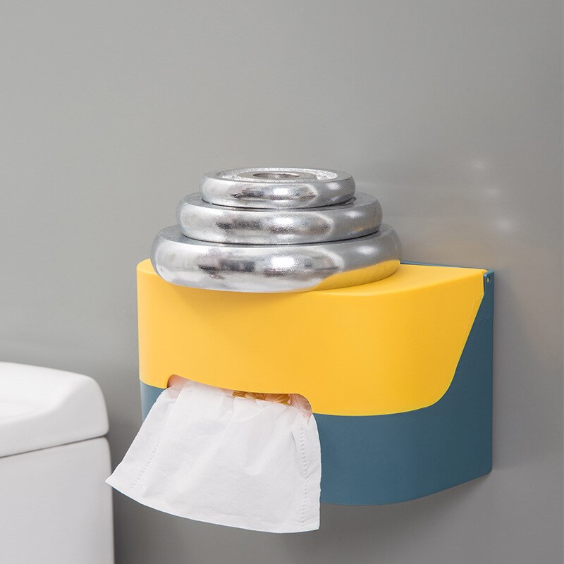 Badkamer Toiletrolhouder Keuken Papieren Tissue Doos Plastic Wc Dispenser Wall Mounted Roll Papier Opbergdoos Gratis Ponsen
