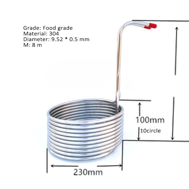 Spiral Tool Home Brewing Stainless Steel Kitchen Supplies Beer Cooling Coil Easy Clean Bar Restaurant Hotel Wine Making Machine