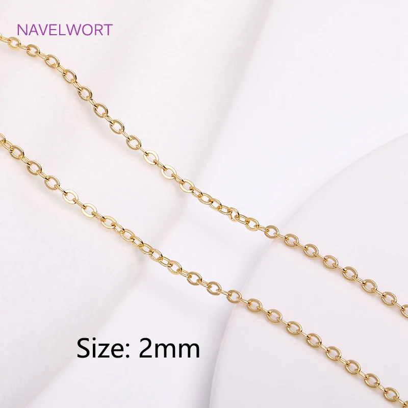 Multi tipos de cadenas finas chapadas en oro Real, cadena a granel para fabricación de joyería, manualidades DIY, para hacer joyería al por mayor: S / Gris