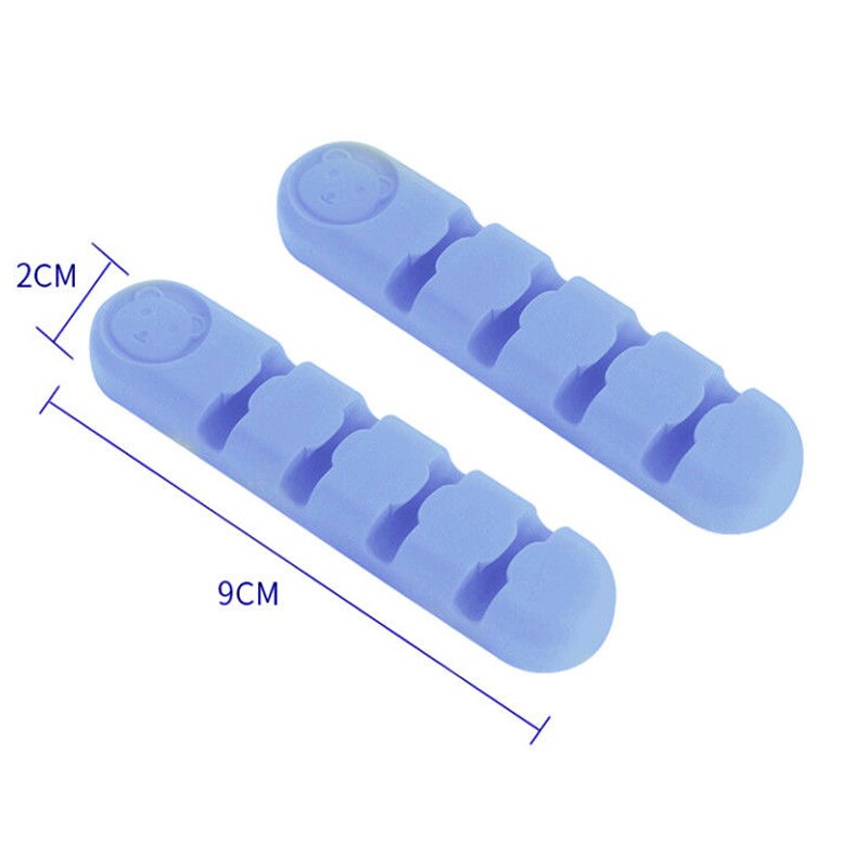 Cable Holder Silicone Cable Organizer USB Winder Desktop Tidy Management Clips Holder For Mouse Keyboard Earphone Headset