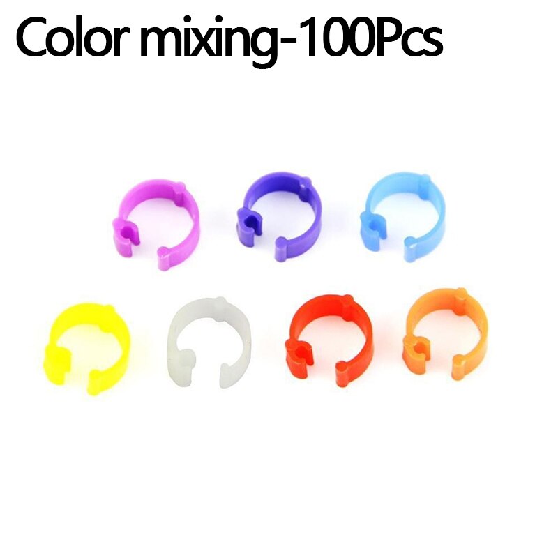 100 PCS Plastic Pigeon Foot Rings - 10 Colors, 8mm Inner Diameter For Doves, Quail, Small Birds - View #12