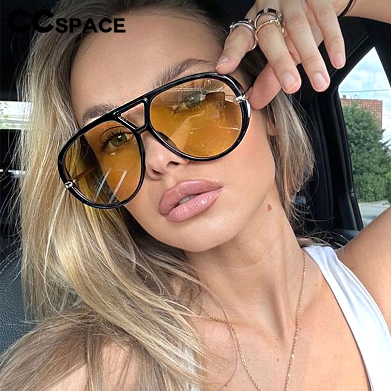Gafas De Sol De lujo De De para mujer, gafas De Sol Vintage De gran tamaño para sexo, gafas De Sol De negras para mujer # 300864