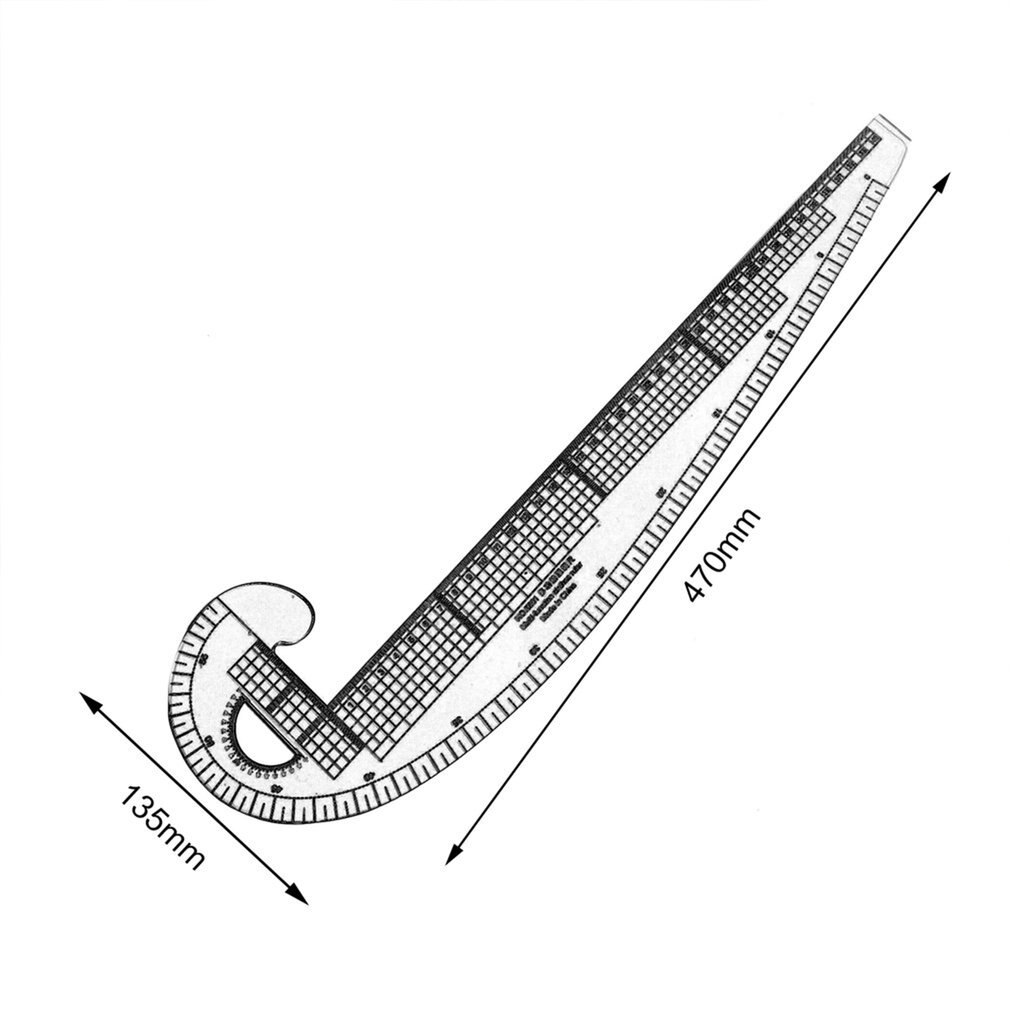 Multifunction 6501 Plastic French Curve Sewing Ruler Measure Tailor Ruler Making Clothing 360 Degree Bend Ruler Tools