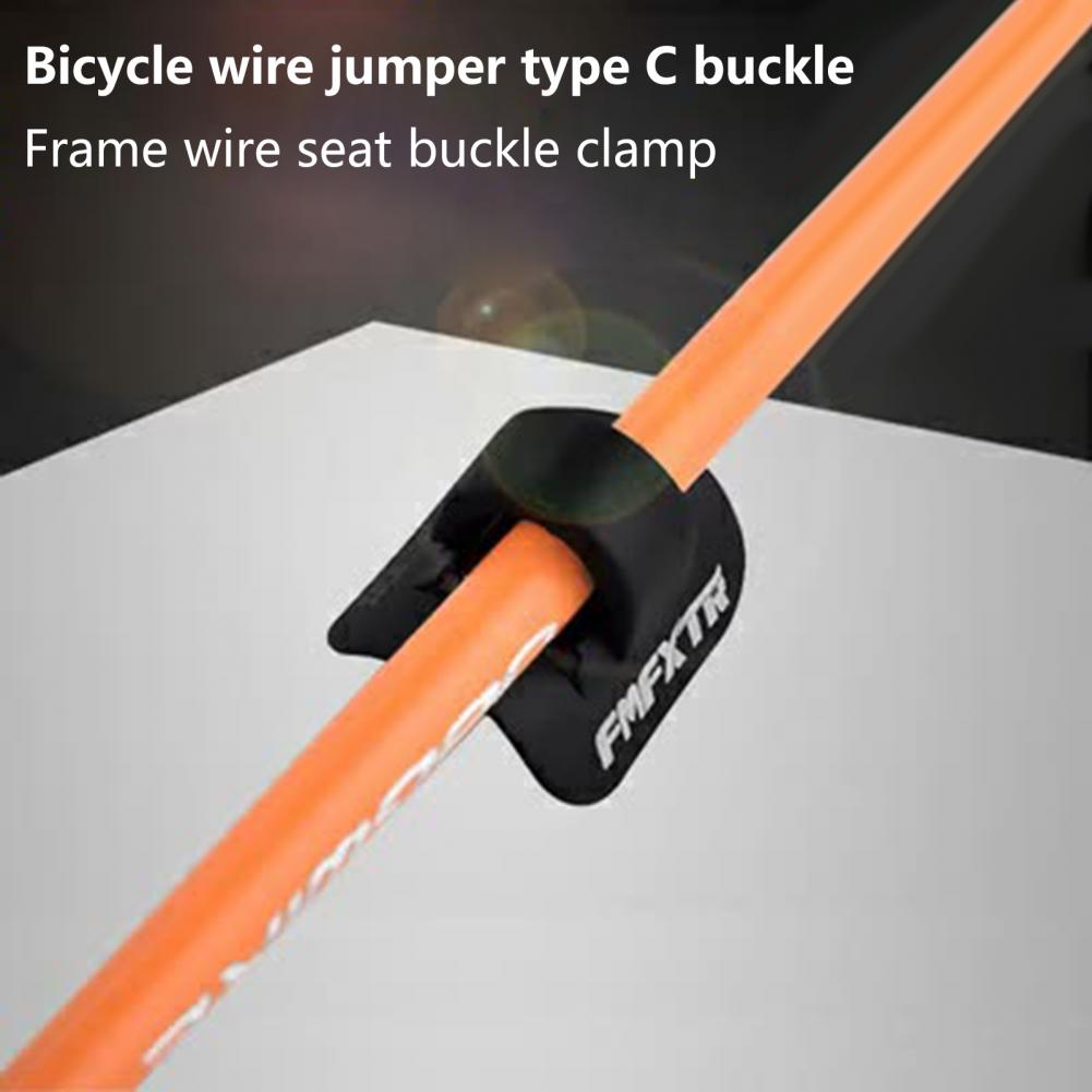 5Pcs Useful Bike Cable C-Clips Convenient Flexible High Temperature Resistant Rust Resistant Cable Housing Clip