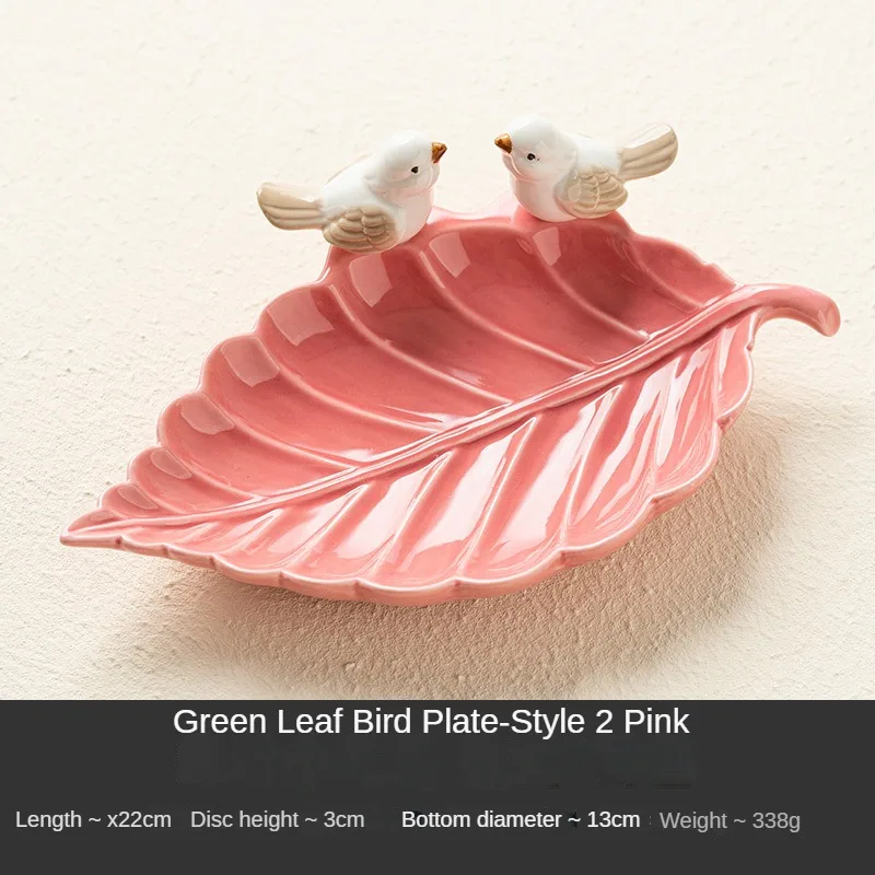 Nette Vogel Tablett Keramik Schmuck Lagerung Tabletts Kreative Regal Dim Sum Dessert Platte Wohnkultur Tee Tisch Desktop Dekoration Schüssel: Armee Grün