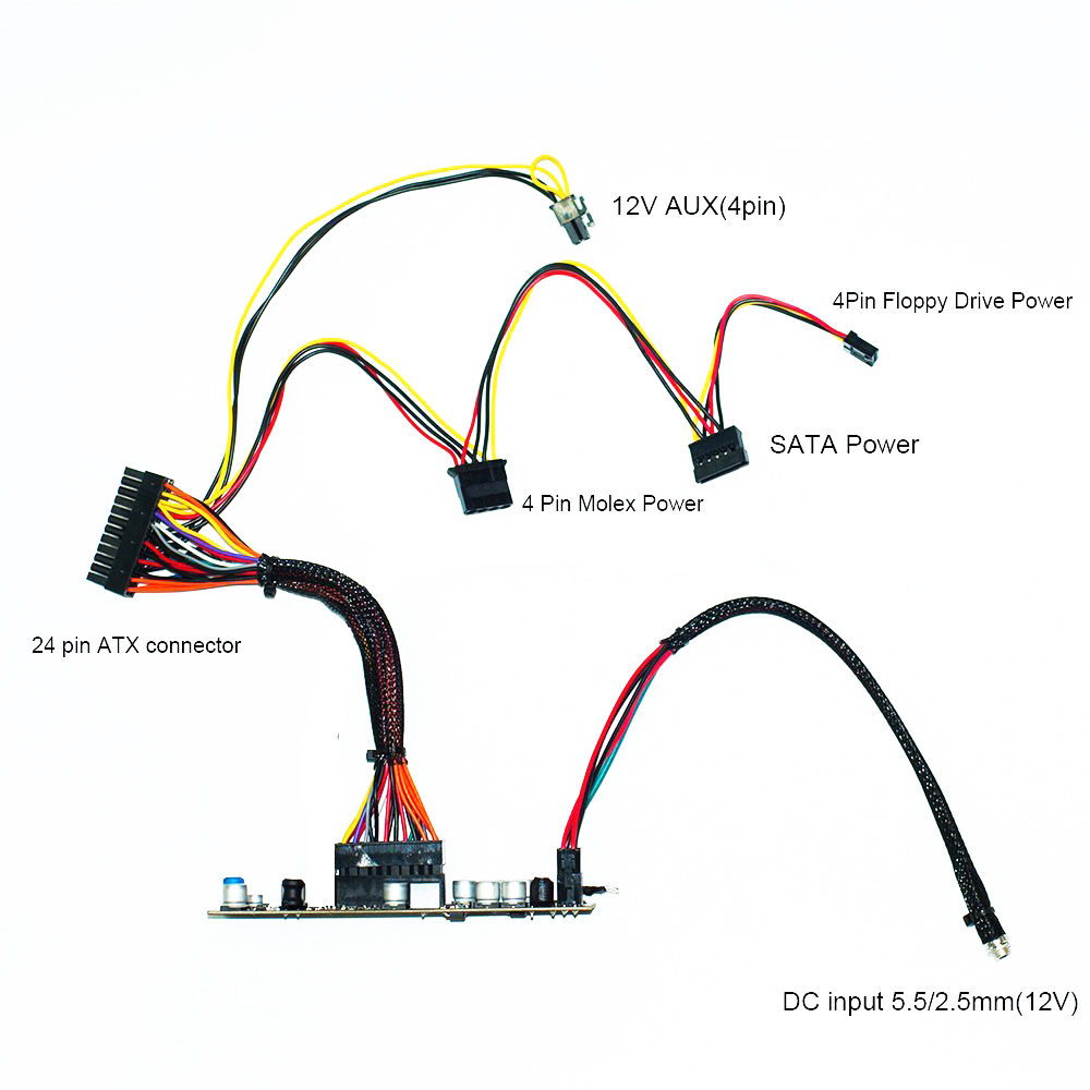 Rgeek 12v 150w dc atx psu peak pico atx switch pico dc-dc psu 24 pin mini itx dc till atx pc strömförsörjning för dator