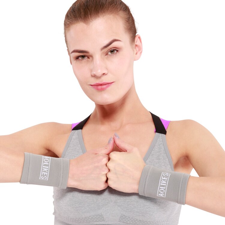 AOLIKES PR Gym Protector Wristband Weightlifting Wrist Support Sport Wrist Brace Tennis Badminton Basketball Sweatbands Guard