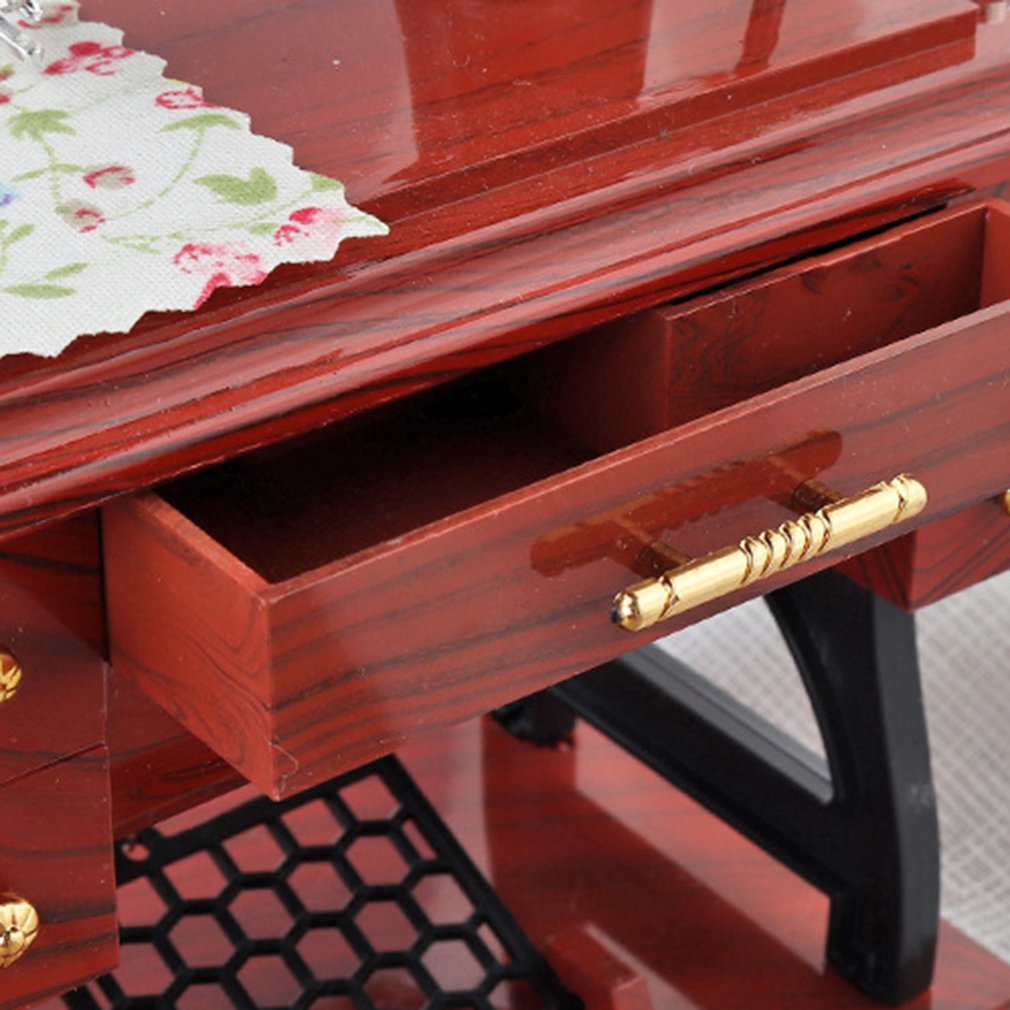 Trumpet Sewing Machine Music Box Nostalgic Simulation Music Box great Retro sewing machine music box