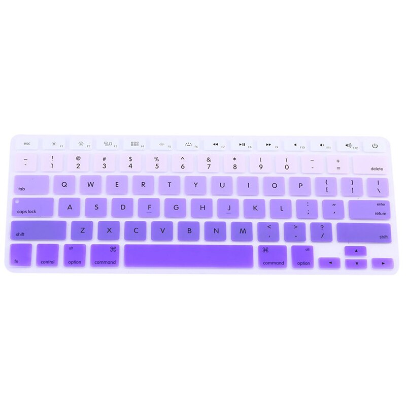 Regenbogen Silikon Tastatur fallen Abdeckung Haut Schutz für iMac Macbook Profi 13 "15" Abdeckung Schutz: Violett