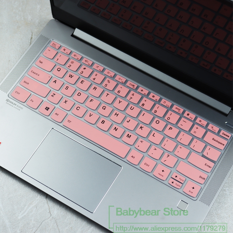 Dla Lenovo joga szczupły 7 dla Lenovo joga 7i 14 dla Lenovo joga 9i 14/joga szczupły 9i 14 ''laptop silikonowa klawiatura okładka skóry: różowy