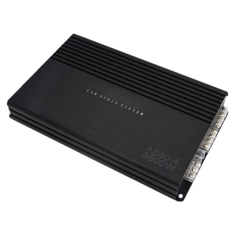 Stable Class D Monoblock Car Amplifier With Remote Subwoofer Control Bass Car Four Channel High Power Audio